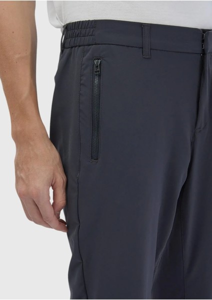 Koyu Gri Düz Örme Jogging Fit Casual Pantolon fırsatları