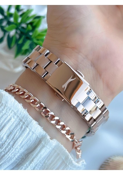 Yeni Sezon Elite Model 50 mt Suya Dayanıklı Bileklik Hediyeli Kadın Kol Saati VS.BLKT.0596 modelleri