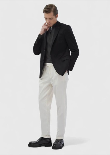 Siyah Düz Regular Fit %100 Kaşmir Ceket fiyatları