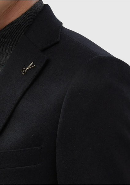 Siyah Düz Regular Fit %100 Kaşmir Ceket fırsatları