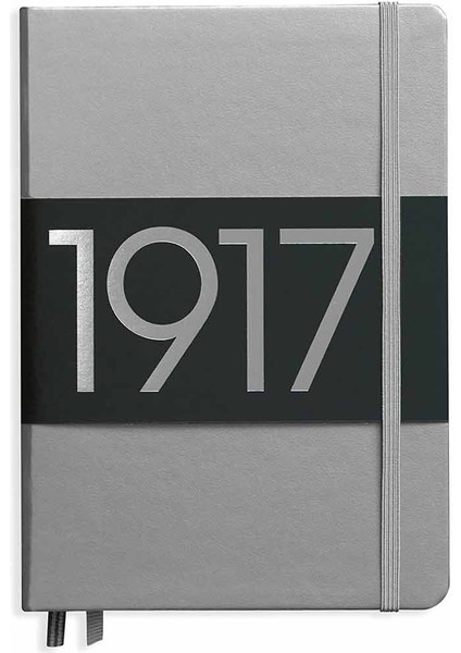 Metallic Edition Notebook Medium A5 Hardcover 251 Pages Plain Silver