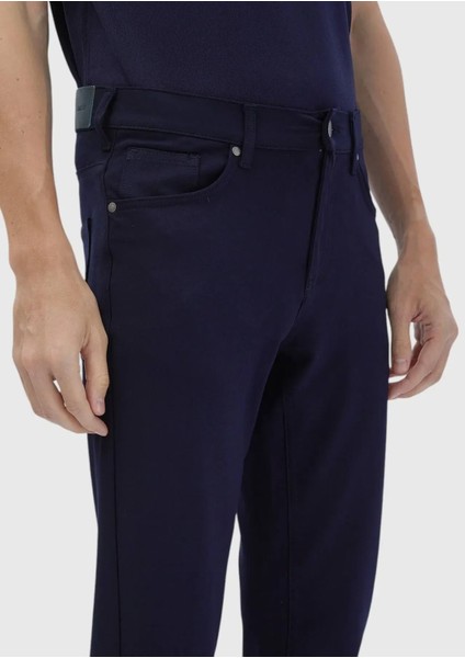 Lacivert Düz Örme Slim Fit Casual Pantolon fırsatları