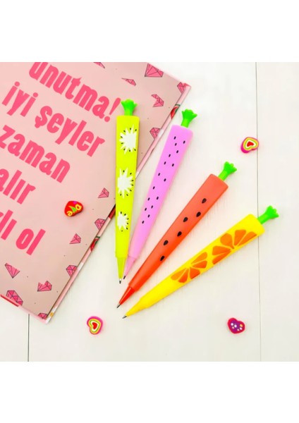 4 Adet 0.7 Uçlu Meyveler Versatil Kalem Seti (Karpuz, Çilek, Kivi, Greyfurt) fiyatları