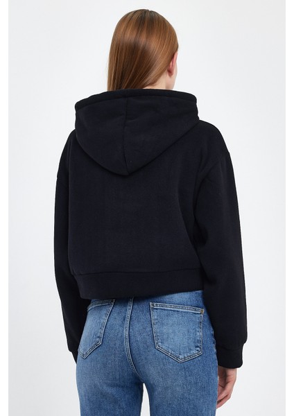 Kadın Rahat Kalıp Softech Polar Kapşonlu Kanguru Cepli Sweatshırt SPR24PWK98 indirimleri