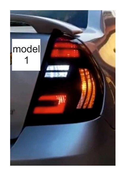 Clio 2 Sedan Için Özel Yeni Uyumlu Aksesuar LED Görünümlü Stop Farı Kaplama Model 1