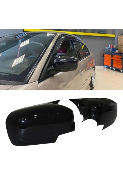 Honda Civic Vtec 2 Batman Yarasa Ayna Kapağı Parlak Siyah Abs 2002 2003 2004 2005