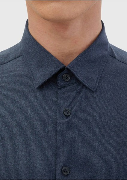 Lacivert Baskılı Casual Fit Casual Gömlek fırsatları