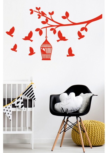 Kuşlar Duvar Özel Yeni Sticker 110X60CM