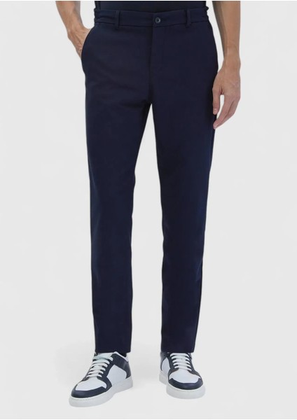Lacivert Düz Dokuma Jogging Fit Casual Pamuk Karışımlı Pantolon fiyatları