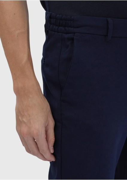 Lacivert Düz Dokuma Jogging Fit Casual Pamuk Karışımlı Pantolon fırsatları