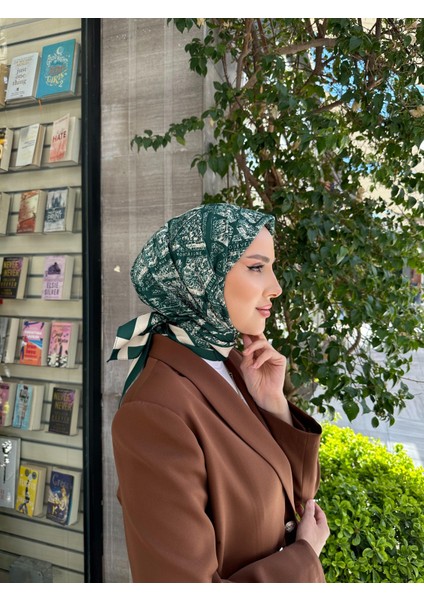 Paris Desenli Eşarp Zümrüt fiyatları