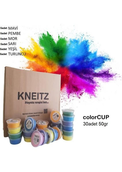 Holi Boya 30ADET x 50GR. Karışık Renklerde Festival Toz Boyası fiyatları