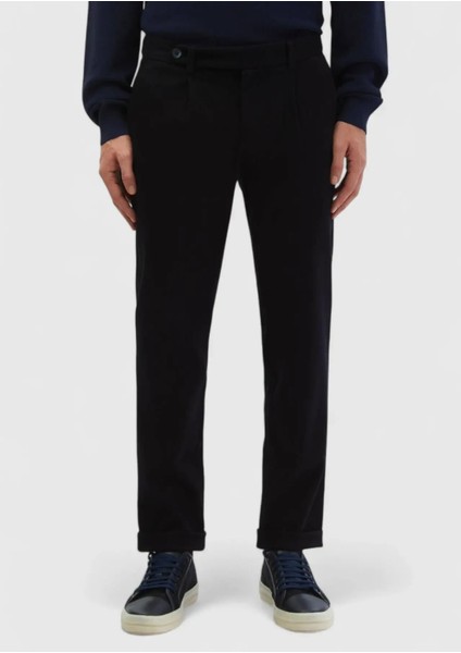 Lacivert Düz Dokuma Regular Fit Casual %100 Pamuk Pantolon fiyatları