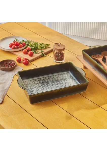 Culina Reaktif Fırın Kabı Yeşil 38 cm
