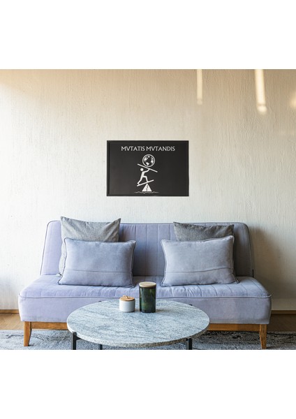 Mutatis Mutandis Çerçeveli Tablo – Değişimi ve Uyumu Yansıtan Felsefi Tasarım Hediyesi, 30X42 cm fiyatları