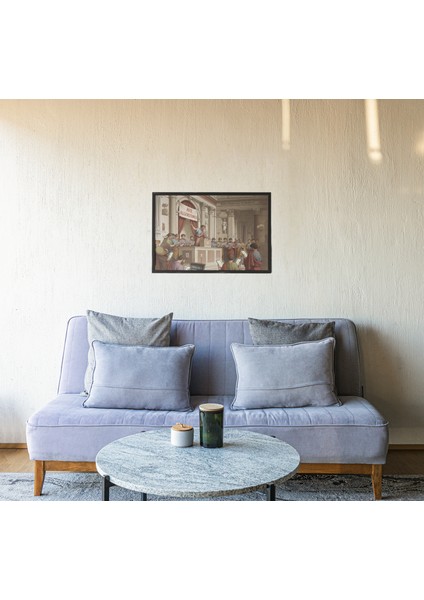 Roma Senatosu Mizahi Çerçeveli Tablo – Ave Algorithmus ve Sosyal Medya Dekoru – 30X42 cm fiyatları