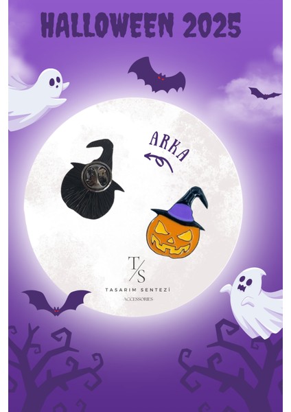 2'li Halloween Balkbağı Rozet ve Örümcek Tül Toka Cadılar Bayramı Parti Kostümü Aksesuar Set fırsatları