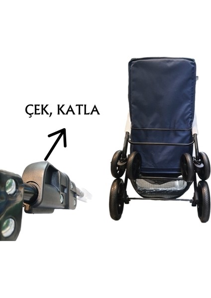 Evcil Hayvan Arabası 74,5X46,5X97,5CM Lacivert Max 15KG fırsatları