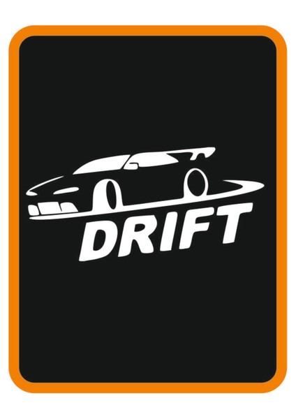 Drift Yapan Araba Tasarım Aksesuar Oto Özel Yeni Sticker Beyaz 20*10 cm