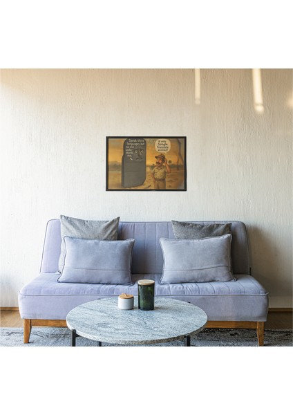Rosetta Taşı Çerçeveli Tablo – Tarihi Mizah Baskı – Dilbilimci Hediyesi – Arkeoloji Dekor – 30X42 cm fiyatları