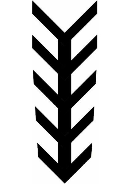 Çatal Ok Motosiklet Çamurluk Sticker 34 cm x 6 cm