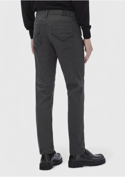 Antrasit Düz Dokuma Slim Fit Casual Pamuk Karışımlı Pantolon indirimleri