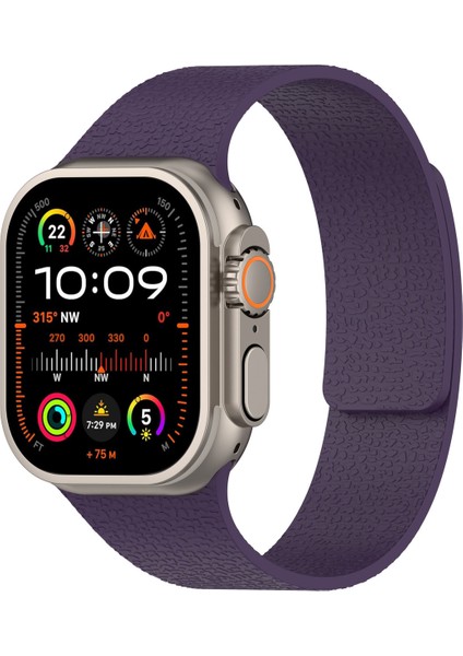 Apple Watch Seri 2 3 4 5 6 7 8 10 Se Ultra Uyumlu 42 44 45 49MM Manyetik Esnek Silikon Kordon