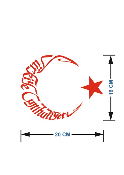 Türkiye Cumhuriyeti Desenli Bayrak Sticker Araba - Motor Yapıştırma