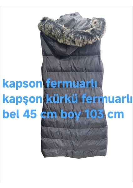Kadın Şişme Yelek Kapüşon Fermuarlı fiyatları
