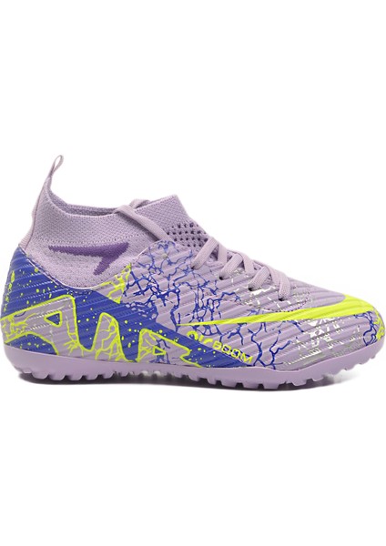 Lila Mor Çoraplı Çocuk Halı Saha Ayakkabısı Air 600 F fiyatları