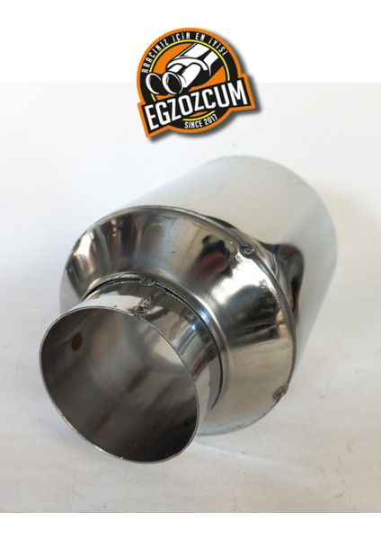 100 Mm. Paslanmaz Krom Sessiz Düz Kesim Tek Çıkış Egzoz Ucu Eksoz -Egzozcum- modelleri