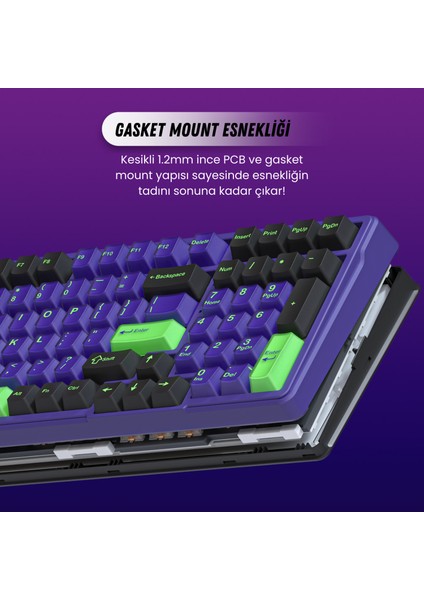 K99 Pro Hotswap Rgb Windows/macos Uyumlu Kablolu, Kablosuz, Bluetooth %95 Mekanik Oyuncu Klavye Beyaz Topography