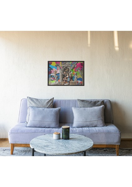 Yunan Mimarisi Art Çerçeveli Tablo – Mimari Kolaj, Satirik Dekor, Eklektik Duvar Sanatı – 30 x 42 cm fiyatları
