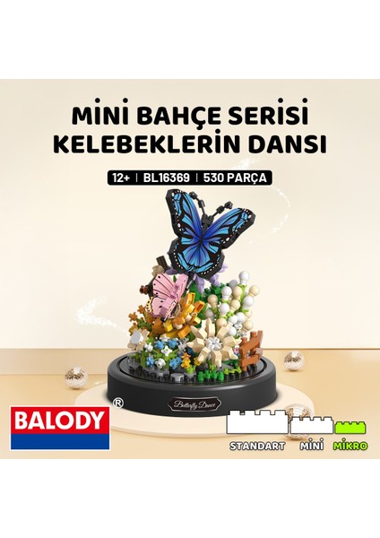 Mini Bahçe Serisi Kelebeklerin Dansı Yapı Bloğu Seti (530 Parça) fiyatları