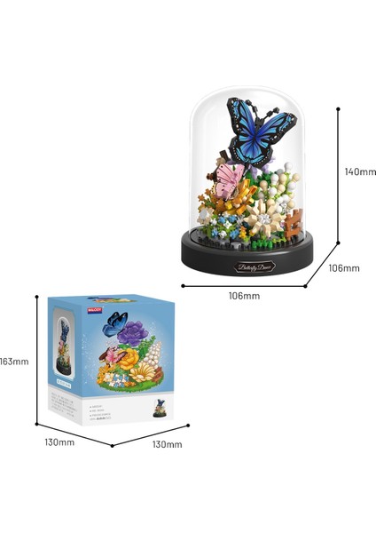Mini Bahçe Serisi Kelebeklerin Dansı Yapı Bloğu Seti (530 Parça) fırsatları