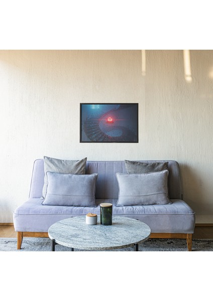 Modern Mimari Çerçeveli Tablo – Soyut Baskı – Gelecekçi Duvar Sanatı – Dijital Dekor – 30X42 cm fiyatları