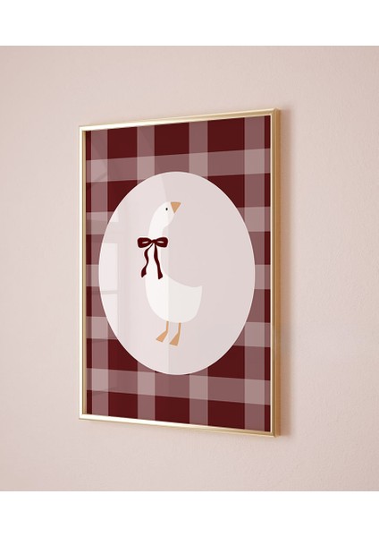 Çerçevesiz Bordo Silly Goose Poster, 2 Li Ördek Poster, Bebek Çocuk Odası Poster Seti indirimleri