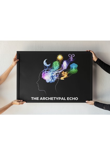 Arketipsel Yankı Çerçeveli Tablo – Psikoloji Sanatı–bilinç ve Kolektif Bilinçdışı Dekoru – 30X42 cm