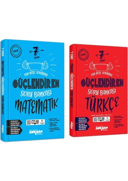 7.sınıf Türkçe ve Matematik Güçlendiren Soru Bankası Set