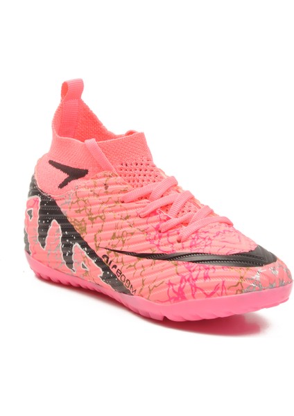 Pembe Siyah Çoraplı Çocuk Halı Saha Ayakkabısı Air 600 F modelleri