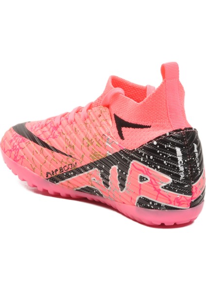 Pembe Siyah Çoraplı Çocuk Halı Saha Ayakkabısı Air 600 F fırsatları