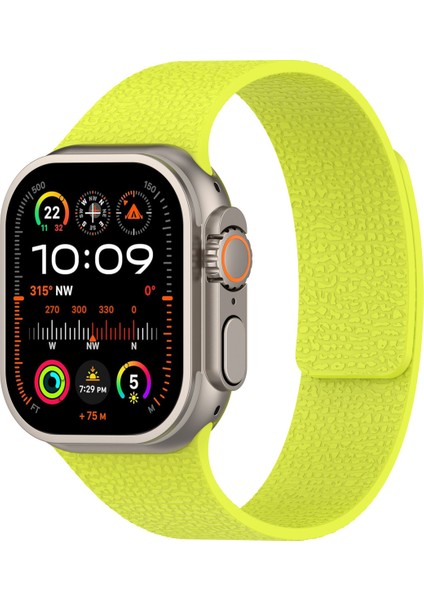 Apple Watch Seri 2 3 4 5 6 7 8 10 Se Ultra Uyumlu 42 44 45 49MM Manyetik Esnek Silikon Kordon