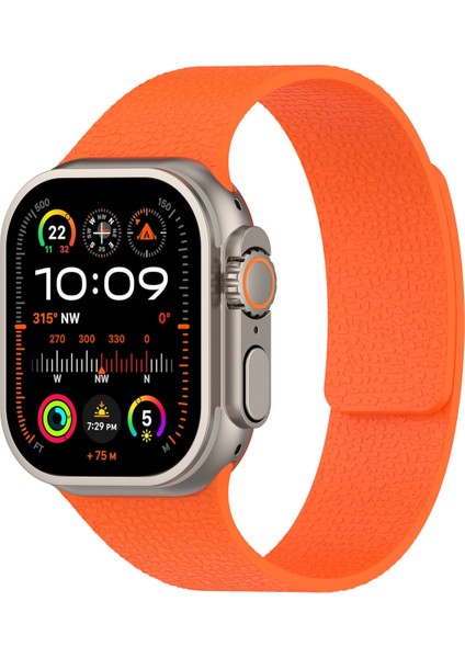Apple Watch Seri 2 3 4 5 6 7 8 10 Se Ultra Uyumlu 42 44 45 49MM Manyetik Esnek Silikon Kordon