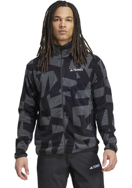 Erkek Sweatshirt Terrex Multi Printed Full-Zip Fleece Jacket JY4814