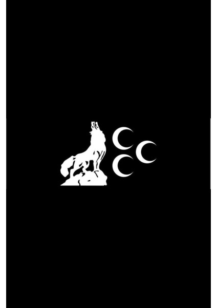 Uluyan Bozkurt Üç Hilal Sticker 11 x 8 cm modelleri