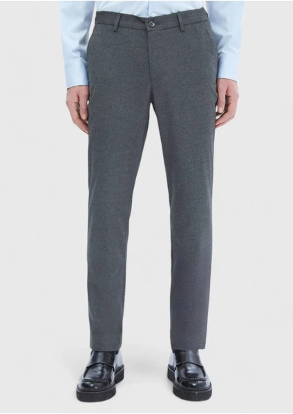 Gri Düz Dokuma Jogging Fit Casual Pantolon fiyatları