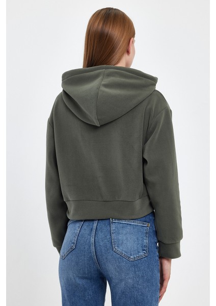 Kadın Rahat Kalıp Softech Polar Kapşonlu Kanguru Cepli Sweatshırt SPR24PWK98 indirimleri