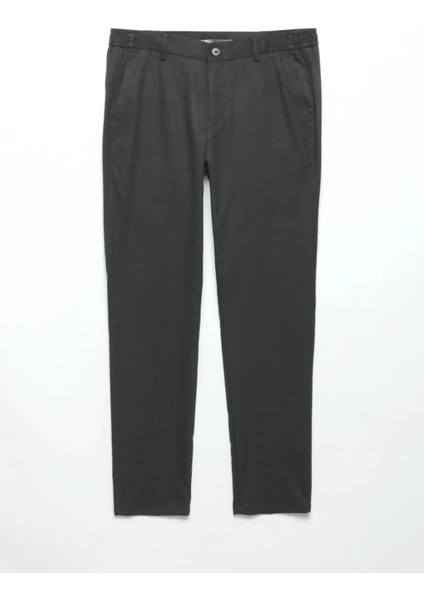 Gri Düz Dokuma Jogging Fit Casual Pantolon indirimleri