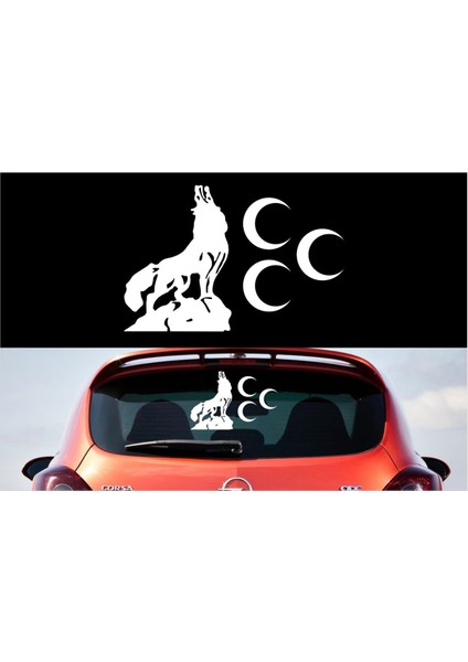 Uluyan Bozkurt Üç Hilal Oto Özel Yeni Sticker 33*20 cm