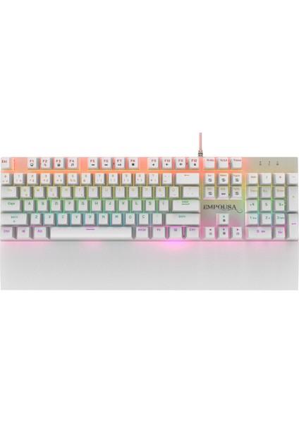 IKG-456 Mekanik Klavye | Blue Switch, 19 Rainbow Led, Full Anti-Ghosting, Mıknatıslı Bilek Desteği